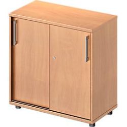 Schäfer Shop Genius Schiebetürenschrank TETRIS WOOD, 2 OH, B 800 mm, Höhe inkl. Gleiter, Buche-Dekor