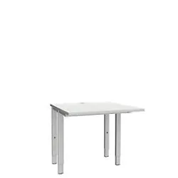 Schäfer Shop Genius Schreibtisch MODENA FLEX, 4-Fuss-Rechteckrohr, beidseitig, B 800 mm, lichtgrau