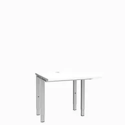 Schäfer Shop Genius Schreibtisch MODENA FLEX, 4-Fuss-Rechteckrohr, beidseitig, B 800 mm, weiss