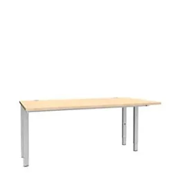 Schäfer Shop Genius Schreibtisch MODENA FLEX, 4-Fuss-Rechteckrohr, beidseitig, B 1600 mm, Ahorn