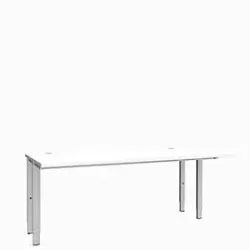 Schäfer Shop Genius Schreibtisch MODENA FLEX, 4-Fuss-Rechteckrohr, beidseitig, B 1800 mm, weiss