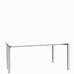 Schäfer Shop Genius Schreibtisch MODENA FLEX, 4-Fuss-Rechteckrohr, einseitig, B 1600 mm, weiss