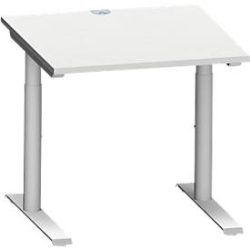 Schäfer Shop Genius Schreibtisch MODENA FLEX, 800 x 800 mm, lichtgrau