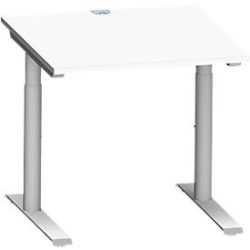 Schäfer Shop Genius Schreibtisch MODENA FLEX, 800 x 800 mm, weiss