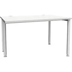 Schäfer Shop Genius Schreibtisch MODENA FLEX, Breite 1200 mm, einseitig verkürzt, lichtgrau
