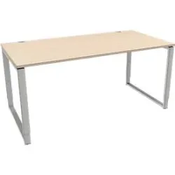 Schäfer Shop Genius Schreibtisch Modena Flex, höheneinstellbar, Rechteckform, Bügelfuss, Breite 1600 mm, Ahorn-Dekor