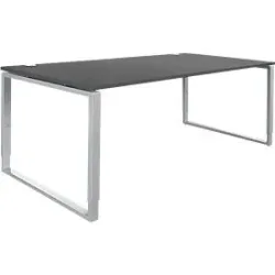 Schäfer Shop Genius Schreibtisch Modena Flex, höheneinstellbar, Rechteckform, Bügelfuss, Breite 1800 mm, graphit