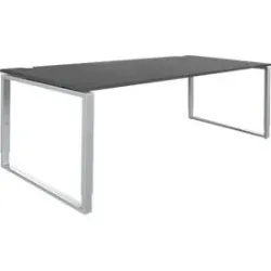Schäfer Shop Genius Schreibtisch Modena Flex, höheneinstellbar, Rechteckform, Bügelfuss, Breite 2000 mm, graphit