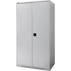 Schäfer Shop Genius Schwerlastschrank FS, Stahlblech, B 1055 x T 620 x H 1950 mm, 5 OH, weissalu, bis 1000 kg