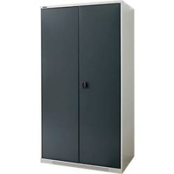 Schäfer Shop Genius Schwerlastschrank FS, Stahlblech, B 1055 x T 620 x H 1950 mm, 5 OH, lichtgrau/anthrazitgrau, bis 1000 kg