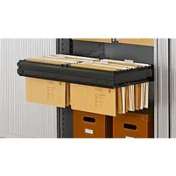 Schäfer Shop Genius Vollauszugsrahmen TETRIS SOLID, auf Teleskopführungen, B 600 mm, für Hängeregistratur, 1 Stück, schwarz