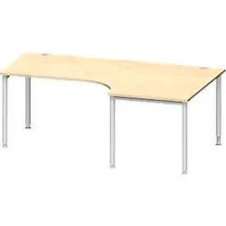 Schäfer Shop Genius Winkelschreibtisch MODENA FLEX 90°, Ansatz rechts, B 2000 mm, Ahorn
