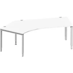 Schäfer Shop Genius Winkelschreibtisch MODENA FLEX 135°, Ansatz links, B 2165 mm, weiss