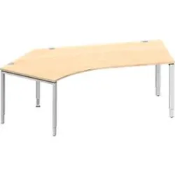 Schäfer Shop Genius Winkelschreibtisch MODENA FLEX 135°, Ansatz links, B 2165 mm, Ahorn