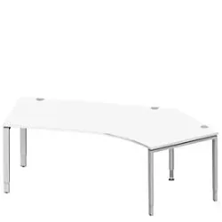 Schäfer Shop Genius Winkelschreibtisch MODENA FLEX 135°, Ansatz rechts, B 2165 mm, , weiss