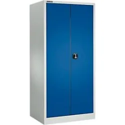 Schäfer Shop Select Materialschrank MSI 2509, 5 OH, 4 Zwischenböden, Zylinderschloss, B 950 x T 500 x H 1935 mm, weissaluminium RAL 9006/anthrazitgrau RAL 7016