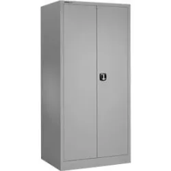Schäfer Shop Select Materialschrank MSI 2509 S, verstärkte Ausführung, bis 100 kg/Fachboden, B 950 x T 500 x H 1935 mm, weissaluminium/weissaluminium