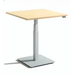 Schäfer Shop Select Monosäulen-Beistelltisch Start Off, elektrisch höhenverstellbar, B 800 x T 800 mm, ahorn