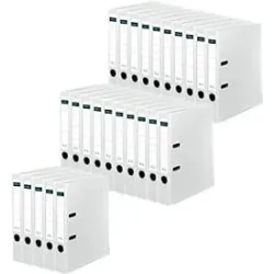 Schäfer Shop Select Ordner, DIN A4, Rückenbreite 50 mm, 25 Stück, Polypropylen und Recyclingpapier, weiss
