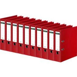 Schäfer Shop Select Ordner, DIN A4, Rückenbreite 80 mm, 10 Stück, rot