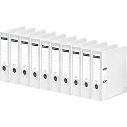 Schäfer Shop Select Ordner, DIN A4, Rückenbreite 80 mm, 10 Stück, weiss