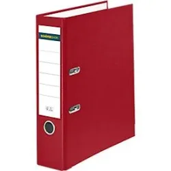 Schäfer Shop Select Ordner, DIN A4, Rückenbreite, 80 mm, Polypropylen und Recyclingpapier, dunkelrot