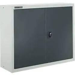 Schäfer Shop Select Aufsatzschrank MS 8408i, B 800 x T 400 x H 800 mm, 1 Boden, Stahl, lichtgrau RAL 7035/anthrazitgrau RAL 7016