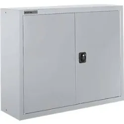 Schäfer Shop Select Aufsatzschrank MS 8408i, B 800 x T 400 x H 800 mm, 1 Boden, Stahl, weissaluminium RAL 9006/weissaluminium RAL 9006