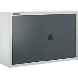 Schäfer Shop Select Aufsatzschrank MS 8409i, B 950 x T 400 x H 800 mm, 1 Boden, Stahl, lichtgrau RAL 7035/anthrazitgrau RAL 7016