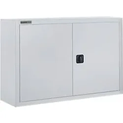 Schäfer Shop Select Aufsatzschrank MS 8409i, B 950 x T 400 x H 800 mm, 1 Boden, Stahl, weissaluminium RAL 9006/weissaluminium RAL 9006