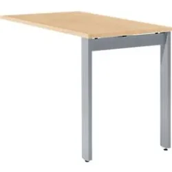 Schäfer Shop Select Ansatztisch LOGIN, 4-Fuss, B 1000 x T 600 x H 740 mm, Ahorn/weissalu