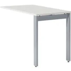 Schäfer Shop Select Ansatztisch LOGIN, 4-Fuss, B 1000 x T 600 x H 740 mm, weiss/weissalu