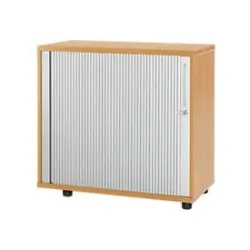 Schäfer Shop Select Anstellquerrollladenschrank, aus Holz, 2 Fachböden, B 800 mm x T 421 x H 750 mm, Buche