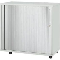Schäfer Shop Select Anstellquerrollladenschrank, aus Holz, 2 Fachböden, B 800 mm x T 421 x H 750 mm, lichtgrau