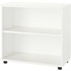 Schäfer Shop Select Anstellregal, aus Holz, 2 Fachböden, B 800 mm x T 421 x H 750 mm, weiss
