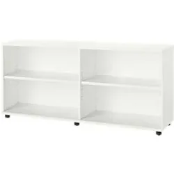 Schäfer Shop Select Anstellregal, aus Holz, 2 Fachböden, B 1600 mm x T 421 x H 750 mm, weiss