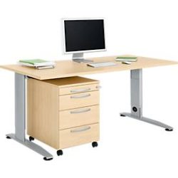 Schäfer Shop Select Büromöbelset 2-tlg. LOGIN C-Fuss Schreibtisch, B 1600 mm
