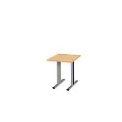 Schäfer Shop Select Besprechungstisch Planova Basic, Quadrat, T-Fuss, B 800 x T 800 x H 717 mm, Buche/weissaluminium RAL 9006