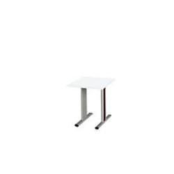 Schäfer Shop Select Besprechungstisch Planova Basic, Quadrat, T-Fuss, B 800 x T 800 x H 717 mm, weiss/weissaluminium RAL 9006