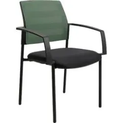 Schäfer Shop Select Besucherstuhl SSI PROLINE MEETING 10, 4-Fuss, Armlehnen, Netzrücken, gepolsterter Sitz, stapelbar, mint, 2er-Set