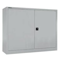 Schäfer Shop Select Flügeltürenschrank MS iCONOMY, Stahl, 3 Ordnerhöhen, B 1200 x T 400 x H 1215 mm, weissaluminium RAL 9006