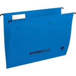 Schäfer Shop Select Hängemappen, für Formate bis DIN A4, Öffnung seitlich, blau