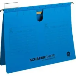 Schäfer Shop Select Hängehefter, für Formate bis Din A4, Heftzunge oben, blau