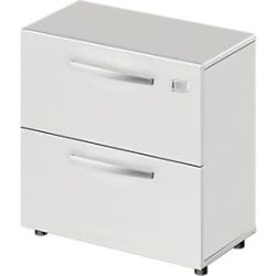 Schäfer Shop Select Hängeregisterschrank LOGIN, 2 Schübe, abschliessbar, B 800 x T 420 x H 744 mm, lichtgrau/lichtgrau