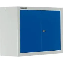 Schäfer Shop Select Hängeschrank MS 750, B 750 x T 320 x H 600 mm, lichtgrau/enzianblau