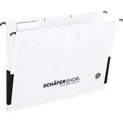 Schäfer Shop Select Hängetaschen,für Formate bis Din A4, seitliche Leinenfrösche, weiss