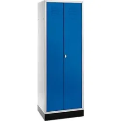 Schäfer Shop Select Kleiderspind, 2 Türen, mit Drehriegelverschluss, lichtgrau/enzianblau