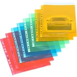 Schäfer Shop Select Prospekthüllen, DIN A4, oben offen, 25 Stück, blau