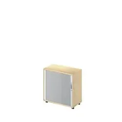 Schäfer Shop Select Querrollladenschrank LOGIN, 2 Ordnerhöhen, abschliessbar, B 800 x T 420 x H 744 mm, Ahorn-Dekor