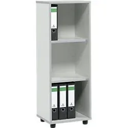 Schäfer Shop Select Regal MOXXO IQ, Holz, 3 Fächer, 3 OH, B 401 x T 362 x H 1115 mm, lichtgrau